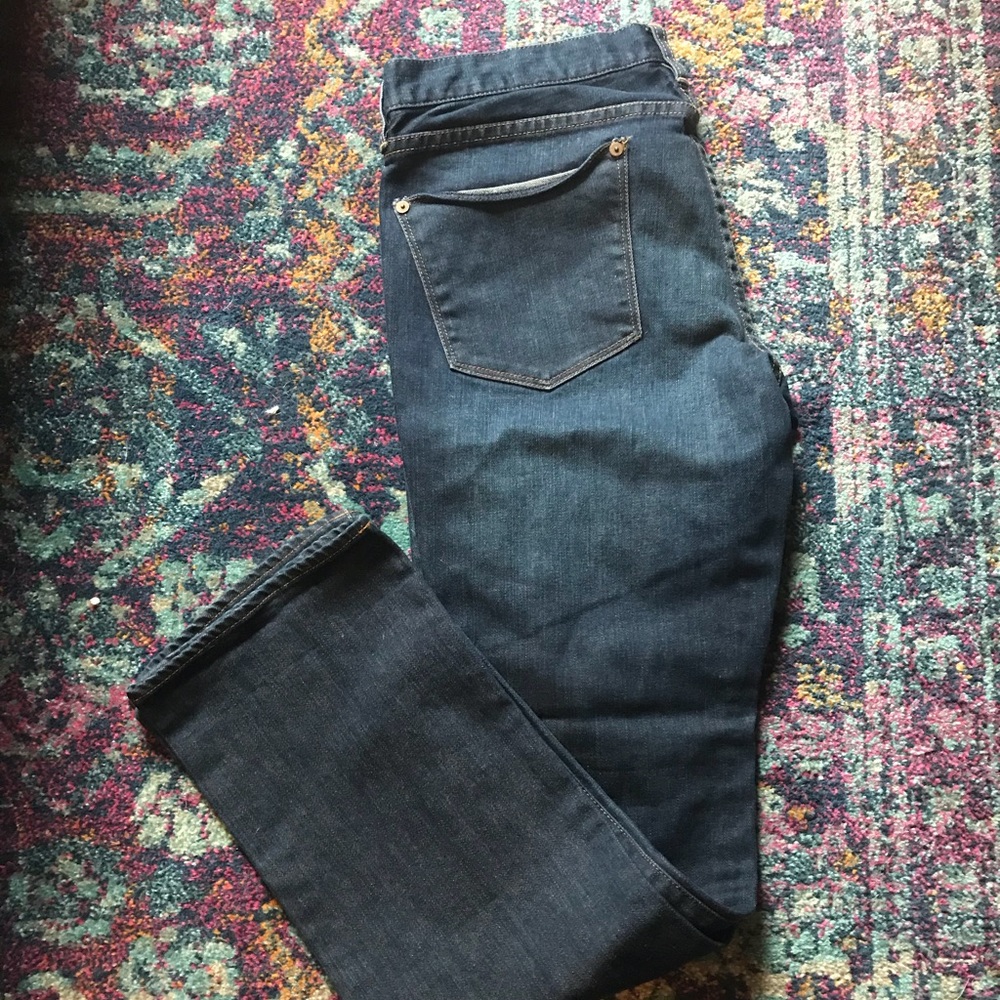 Madewell 32 x 34 straight leg dark wash jeans